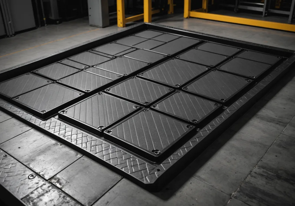 EV floor pan substrate with integrated structural battery cells
